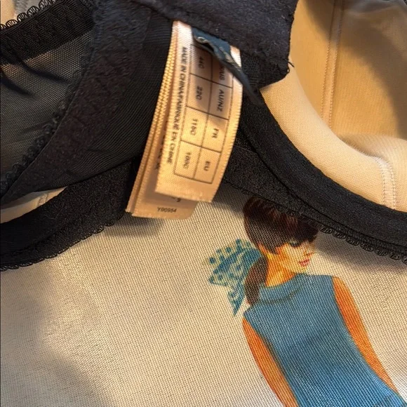 EUC Dita Von Teese WITCHERY US 44C Black Lace & Nude Bra - Picture 4 of 4